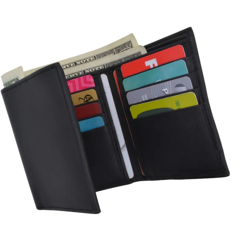 NWT Swiss Marshall RFID Tri-Fold Leather Wallet